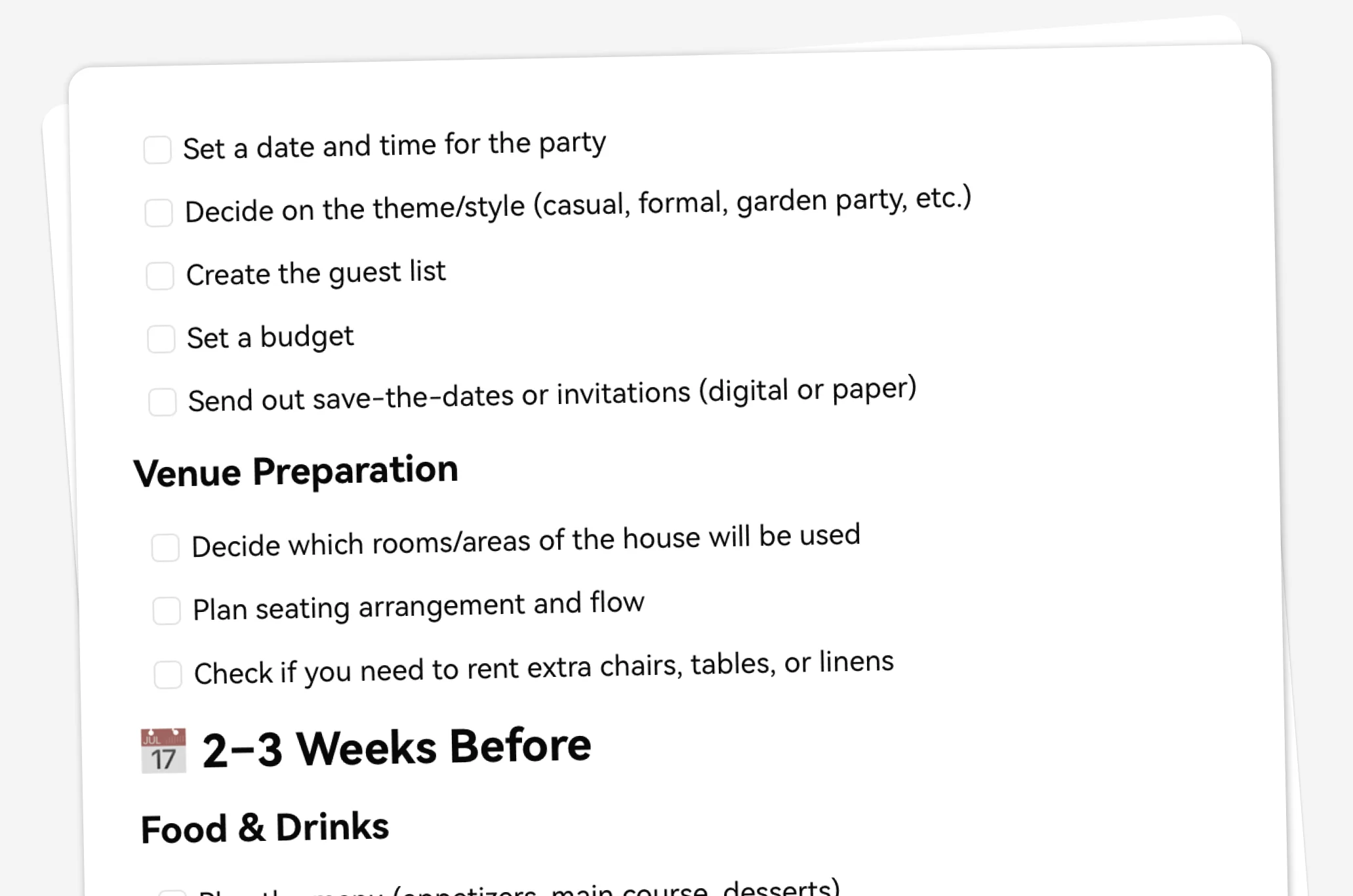 待办清单